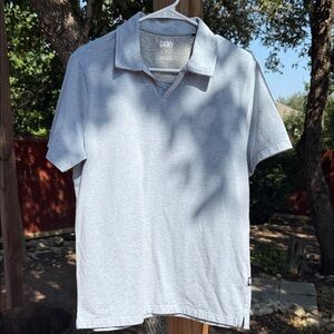 DKNY Men's Light Blue Polo Shirt Size M